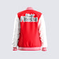Yai Red Varsity Logo Patch Jacket