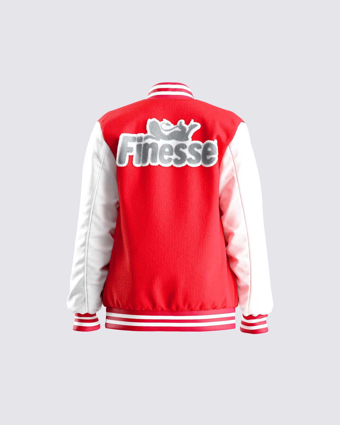Yai Red Varsity Logo Patch Jacket