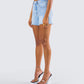 Yolande Blue Denim Cutoff Short