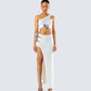 Yuka White Knit Set model front