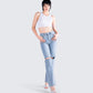 Yume Blue Distressed Denim Jean
