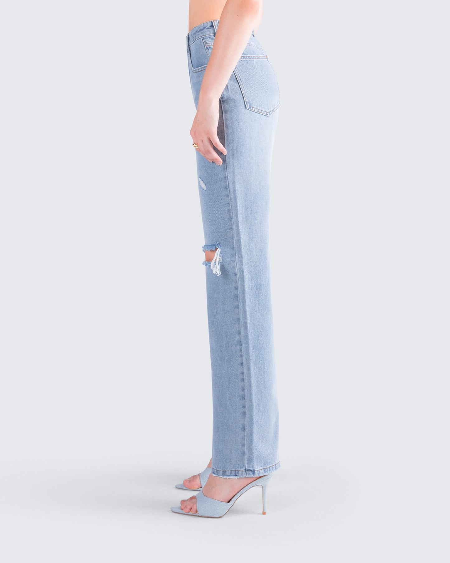 Yume Blue Distressed Denim Jean