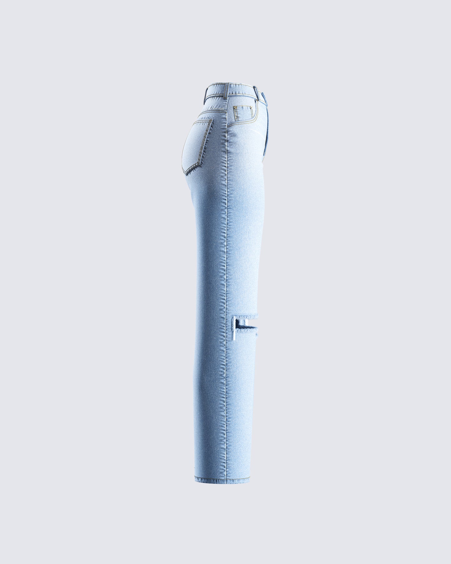 Yume Blue Distressed Denim Jean