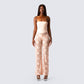 Yuri Peach Lace Pant