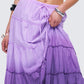 Zadie Purple Ombre Tiered Maxi Skirt