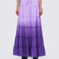 Zadie Purple Ombre Tiered Maxi Skirt model front