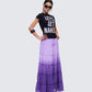 Zadie Purple Ombre Tiered Maxi Skirt