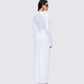 Zaida White Plunge Maxi Dress