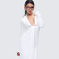 Zaida White Plunge Maxi Dress