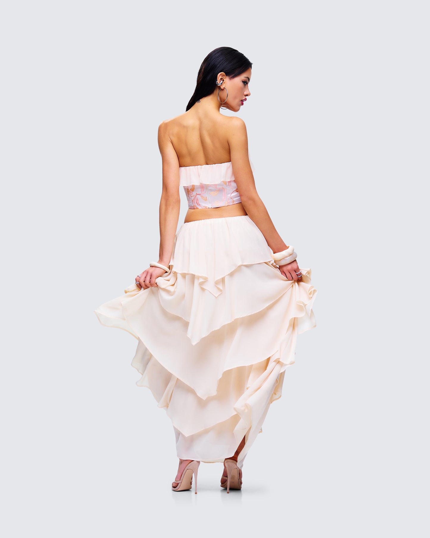 Zana Cream Ruffle Set