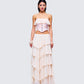 Zana Cream Ruffle Set model front