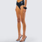 Zaria Black Vegan Leather Micro Short