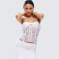 Zaya White Lace Corset Top