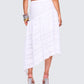 Zaya White Tiered Asymmetric Skirt