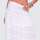 Zaya White Tiered Asymmetric Skirt