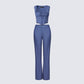 Ziva Grey Pinstripe Set product front