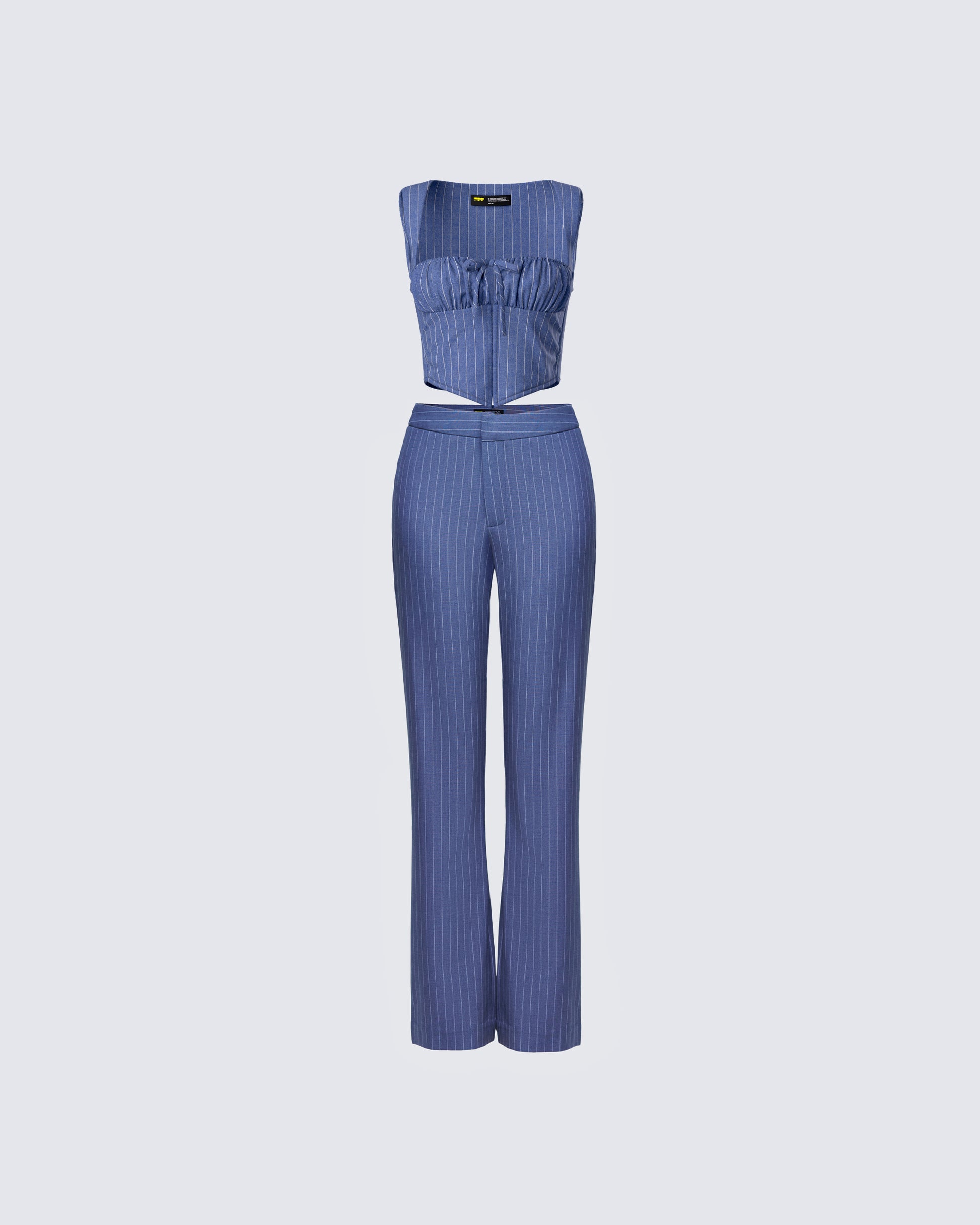 Ziva Grey Pinstripe Set product front