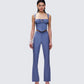 Ziva Grey Pinstripe Set model front