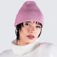 Molly Pink Ribbed Beanie