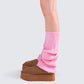 Pollie Pink Ribbed Leg Warmer