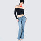 Zori Blue Flare Leg Denim Pant