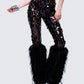 Zumi Black Fishnet Sequin Pants