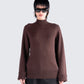 Zuri Brown Sweater Knit Top model front