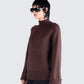 Zuri Brown Sweater Knit Top