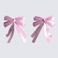 Felicity Pink Satin Bow Ties 3d product front