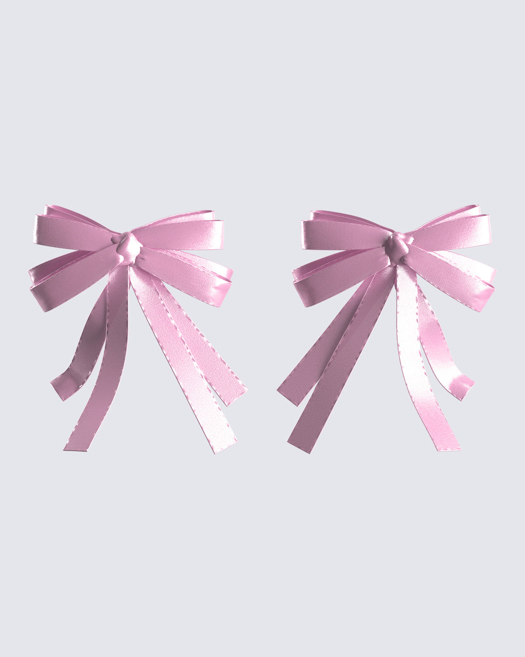 Felicity Pink Satin Bow Ties 3d product front