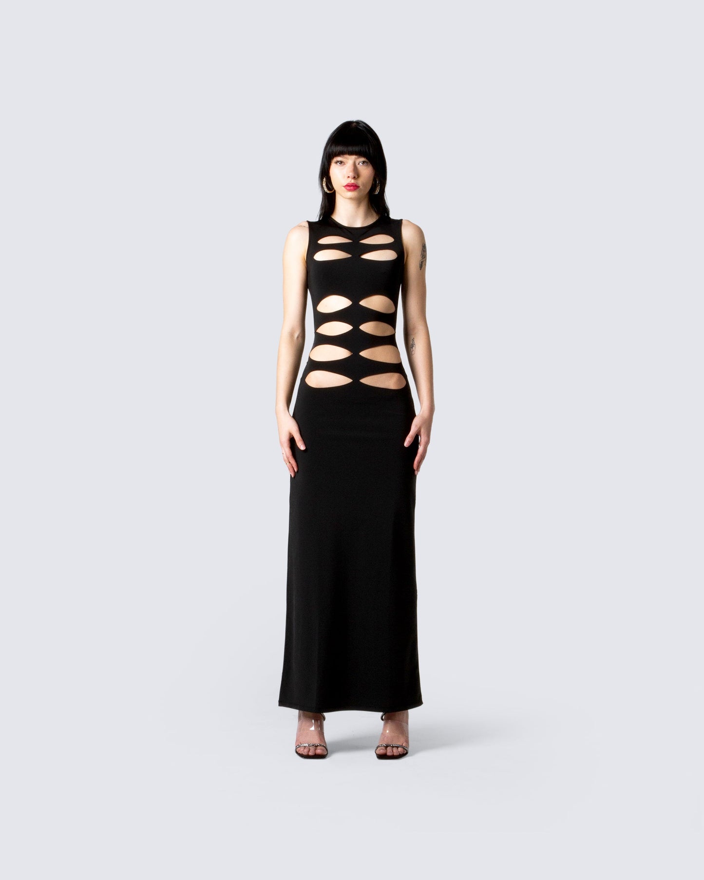 Simone Black Cut Out Dress