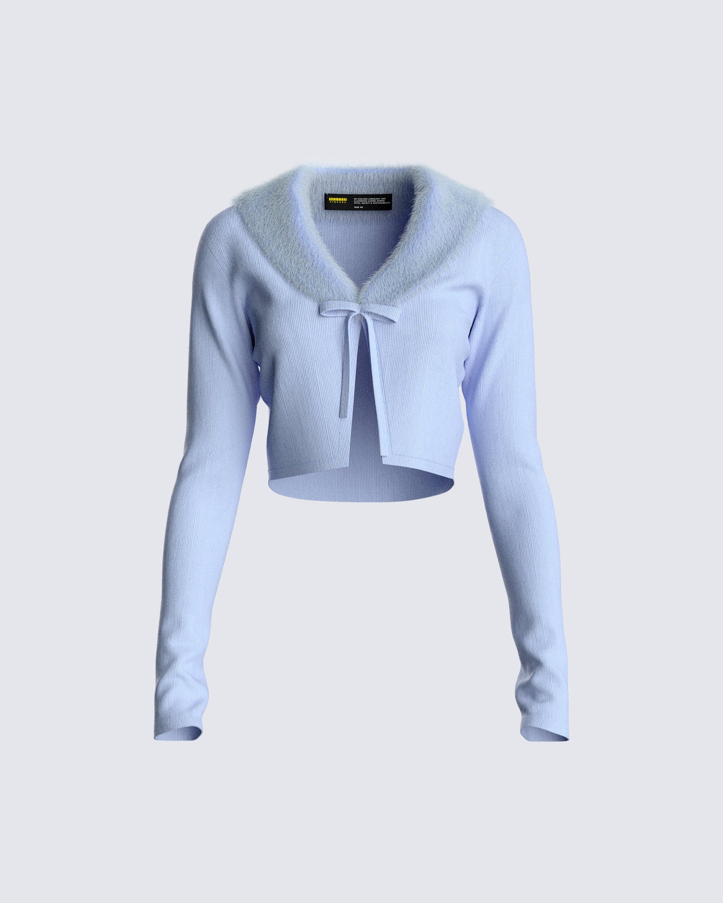 Ruth Jersey Fur Trim Cardigan Top