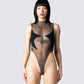 Rena Black Bodysuit model front