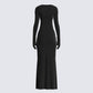 Vox Black Cut Out Dress & Gloves