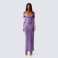 Tessa Purple Maxi Dress & Gloves