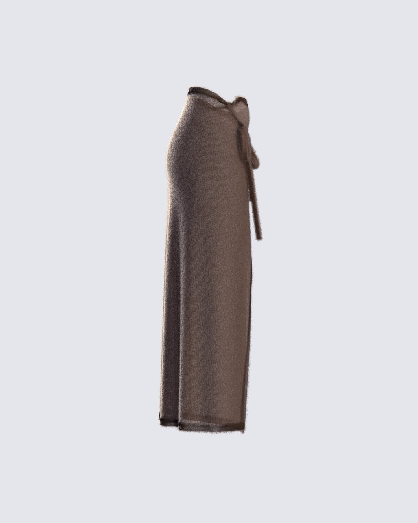 Zuri Brown Knit Midi Skirt
