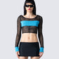 Zayda Multi Sweater Knit Top model front