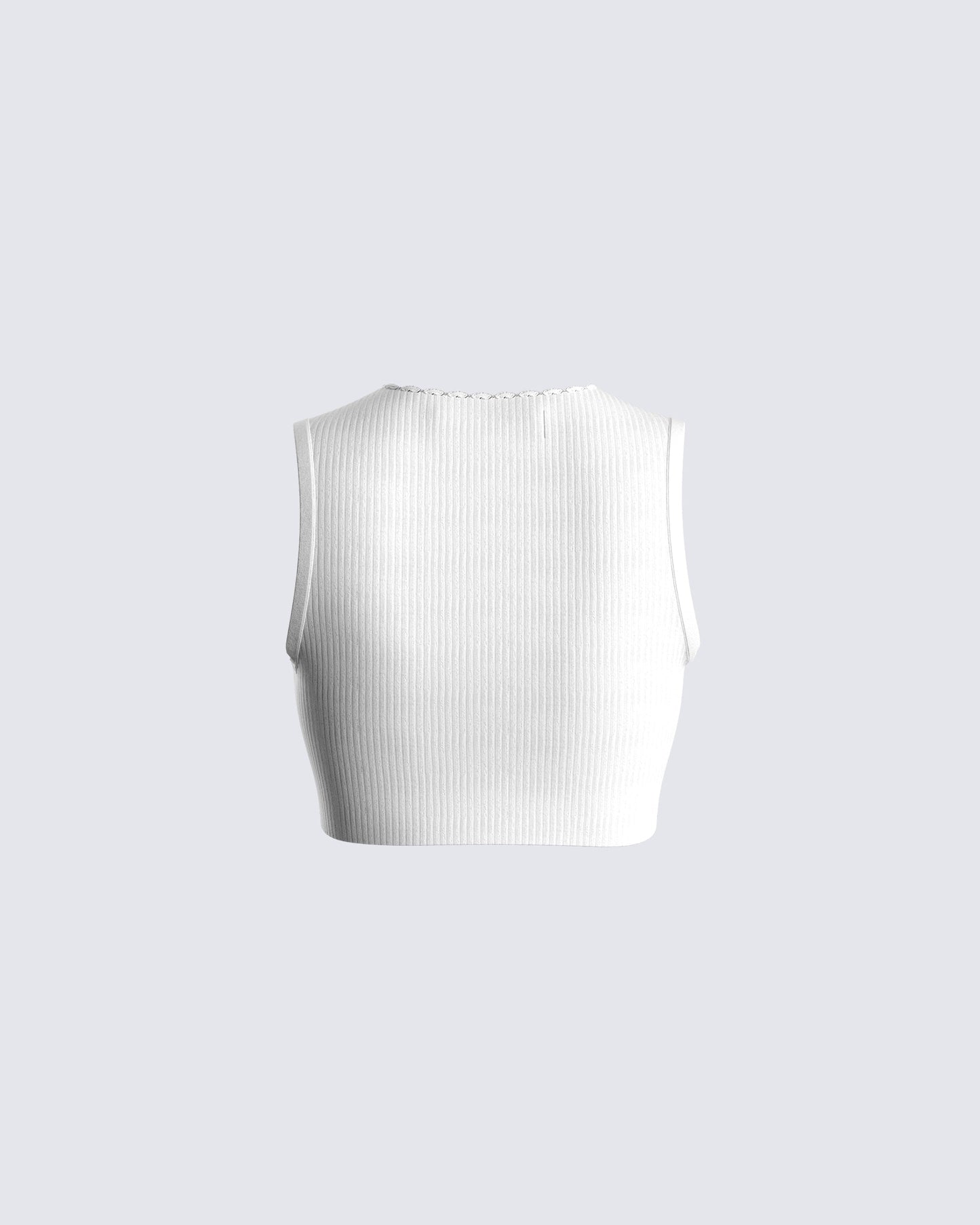 Vita White Cropped Tank