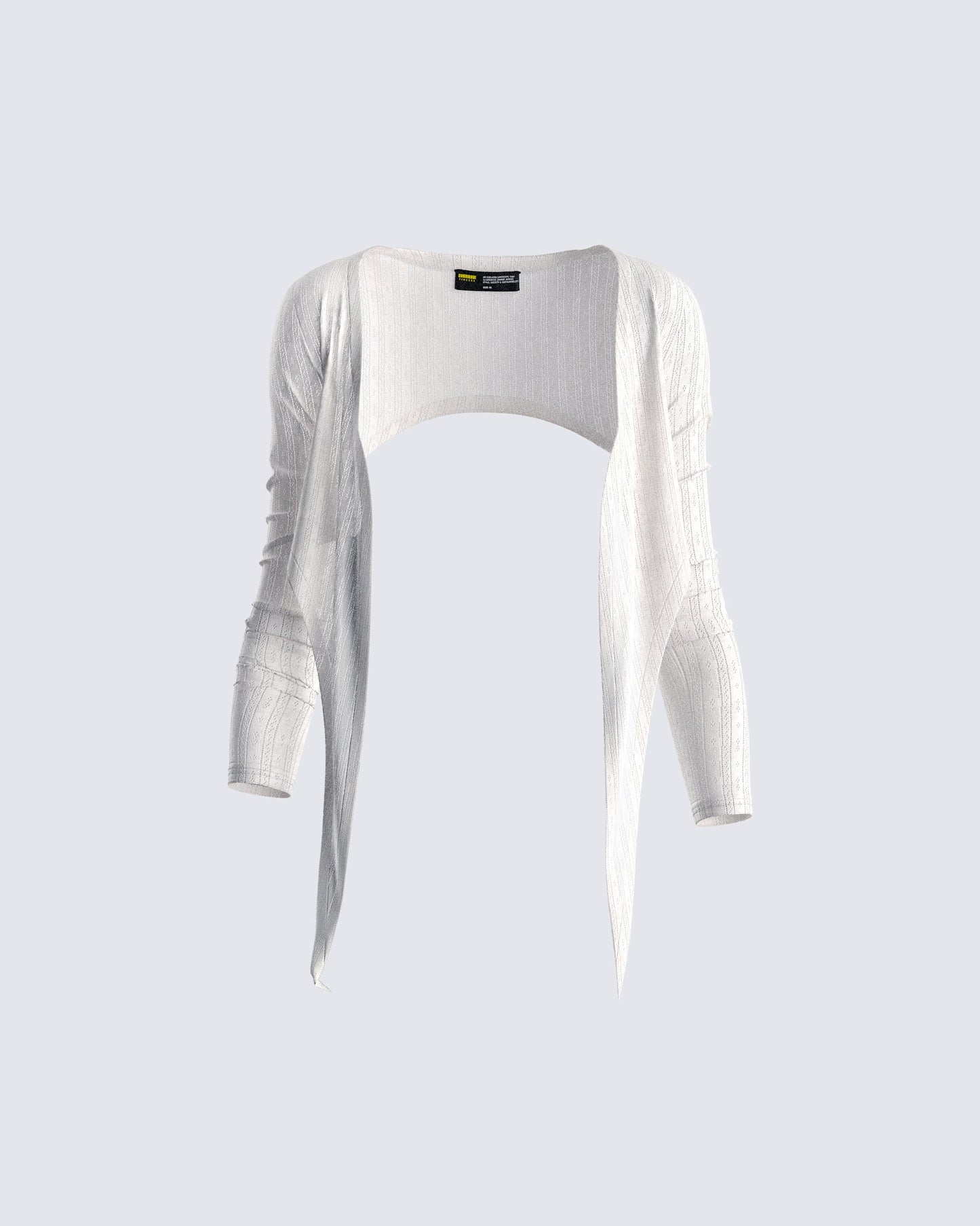 Winnie Ivory Pointelle Shrug 3d product front