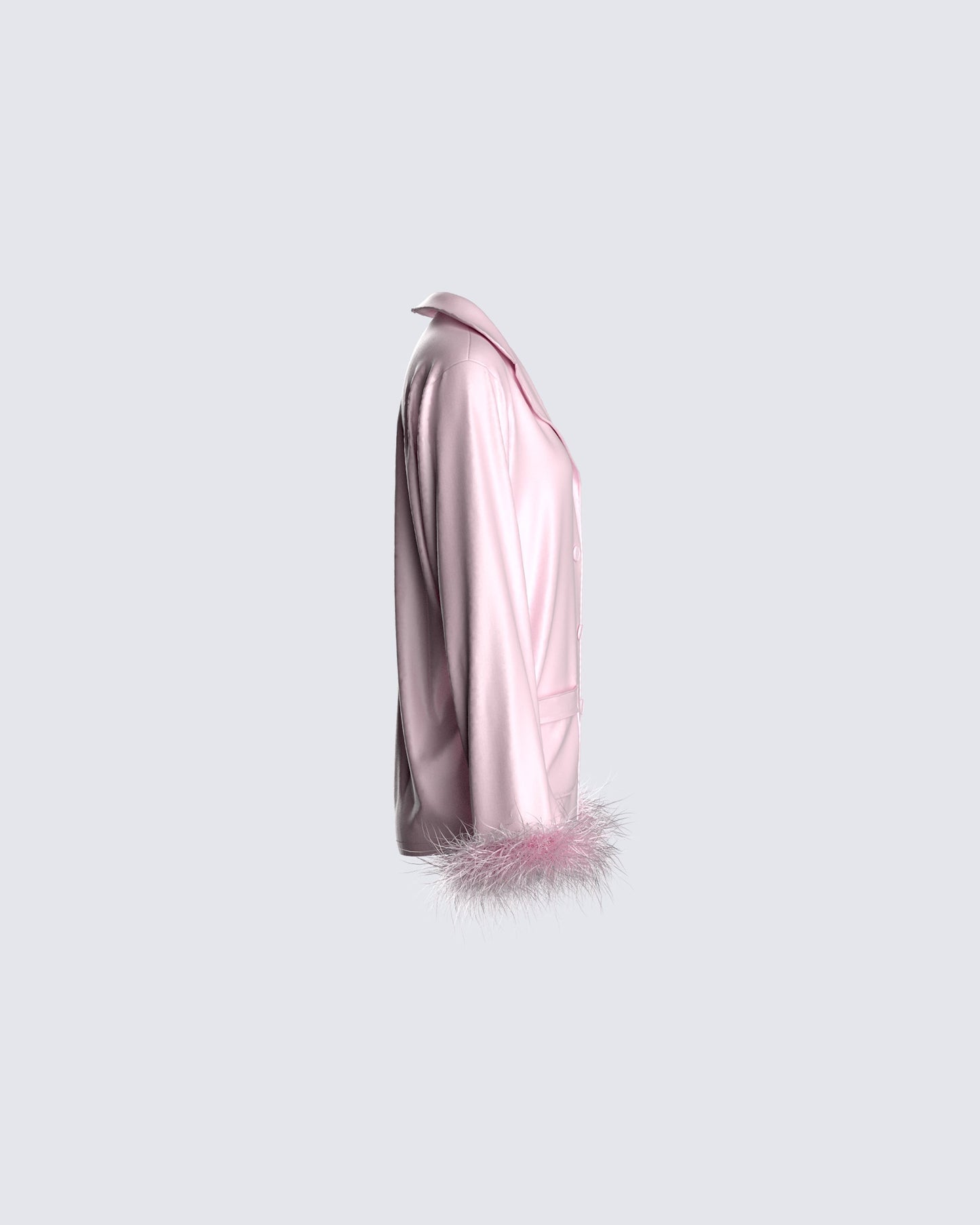 Sarah Pink Feather Trim Top