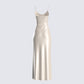 Venus Ivory Satin Dress