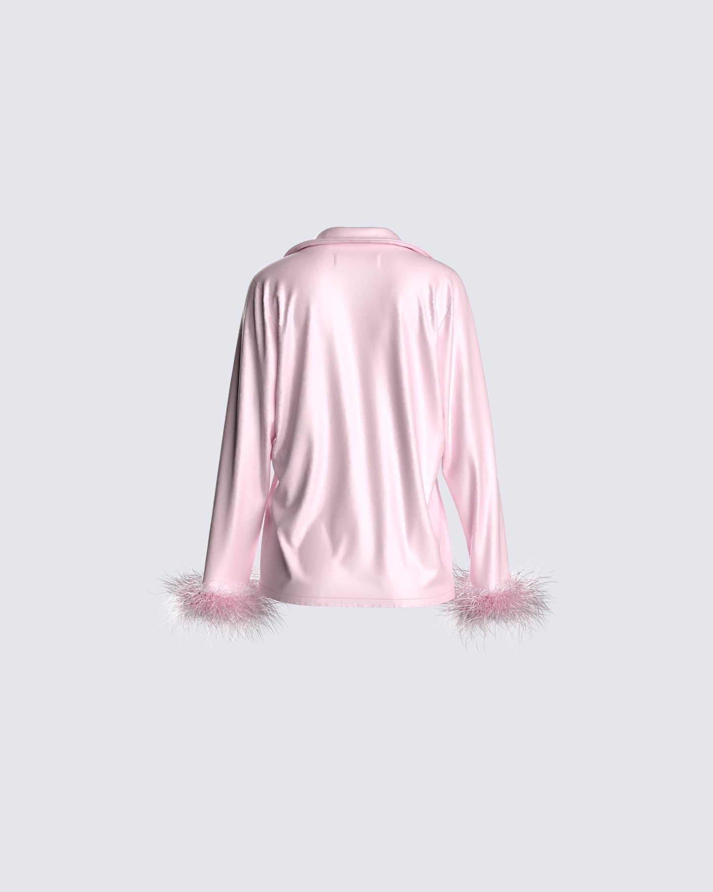 Sarah Pink Feather Trim Top