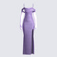 Tessa Purple Maxi Dress & Gloves