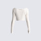Rita Ivory Pointelle Top