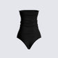 Vicky Black Strapless Bodysuit