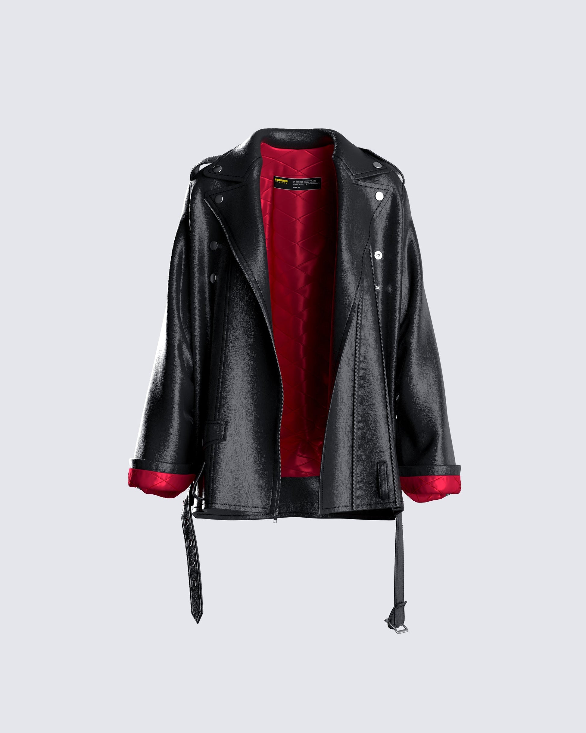 Tarja Black Vegan Leather Jacket product front