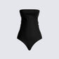 Vicky Black Strapless Bodysuit
