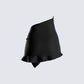 Rena Black Asymmetrical Mini Skirt