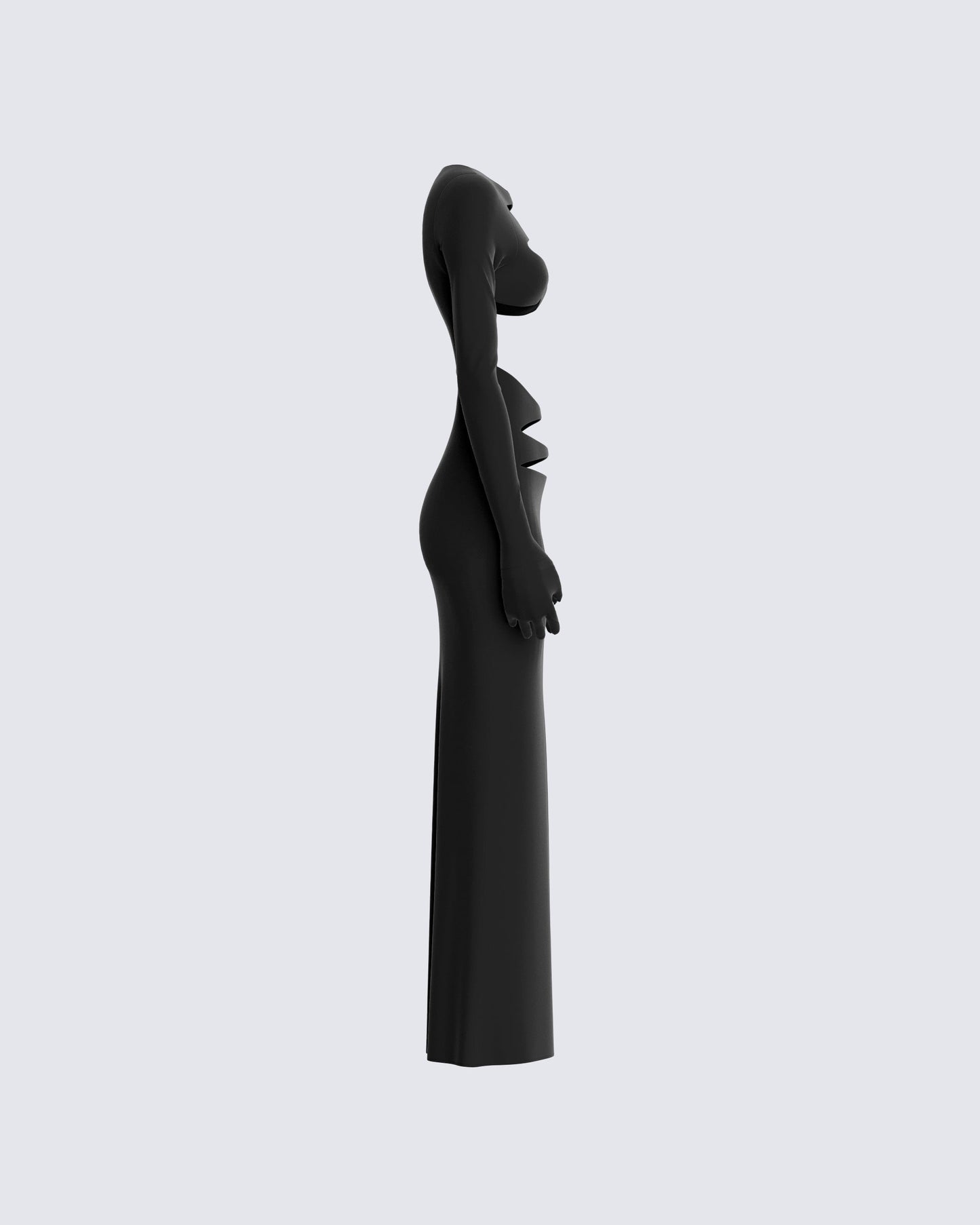 Vox Black Cut Out Dress & Gloves