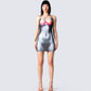 Sabrina Body Print Mini Dress model front